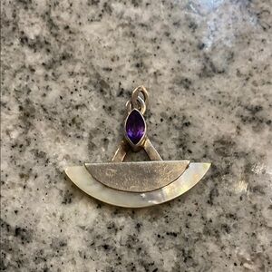 Silver and Purple Pendant